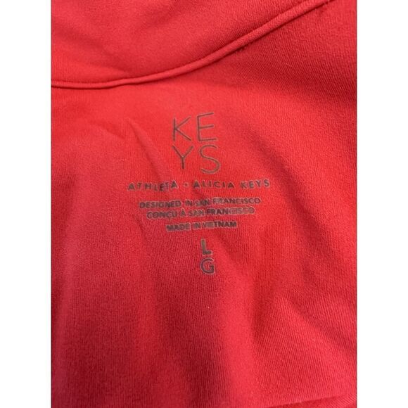 Athleta x Alicia Keys Red Ribbed Goddess Jumpsuit L PowerVita Fabric - Picture 10 of 12